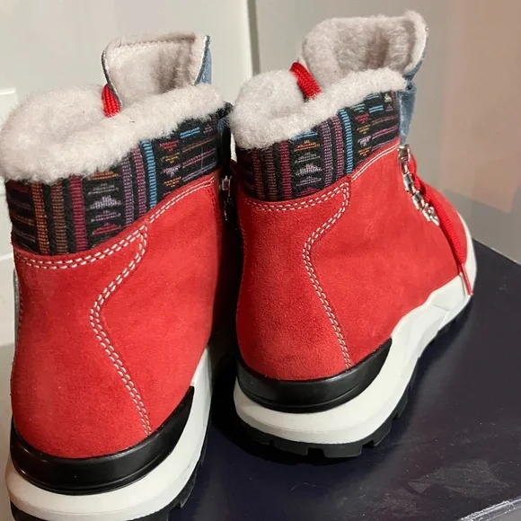 Bottes d'hiver Olang avec crampons pivotants - Rouges - Taille 8 US - Picture 2 of 5